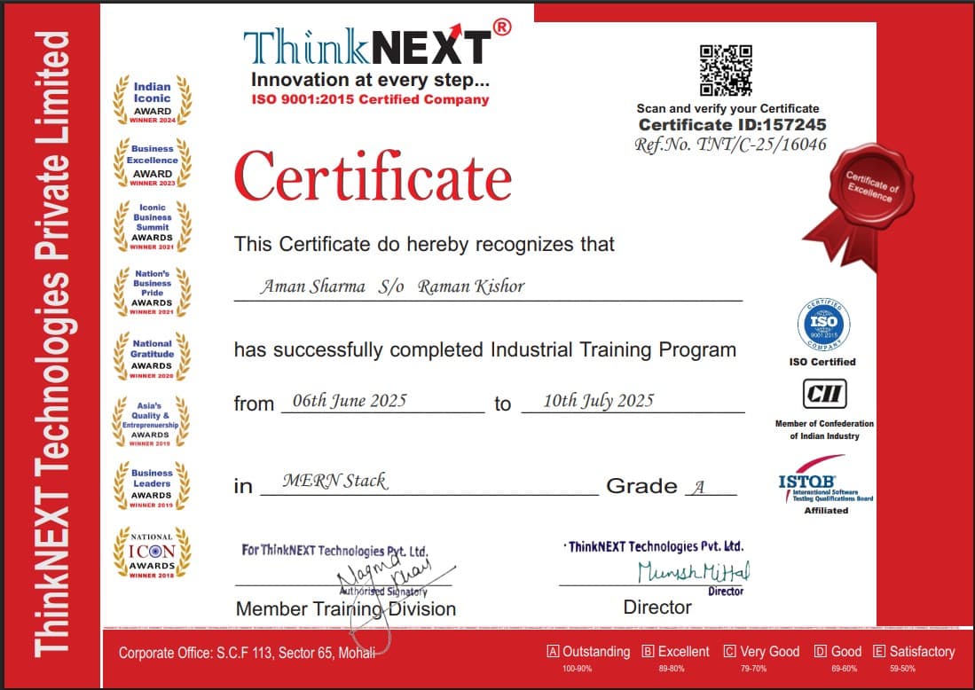 Certificate 1