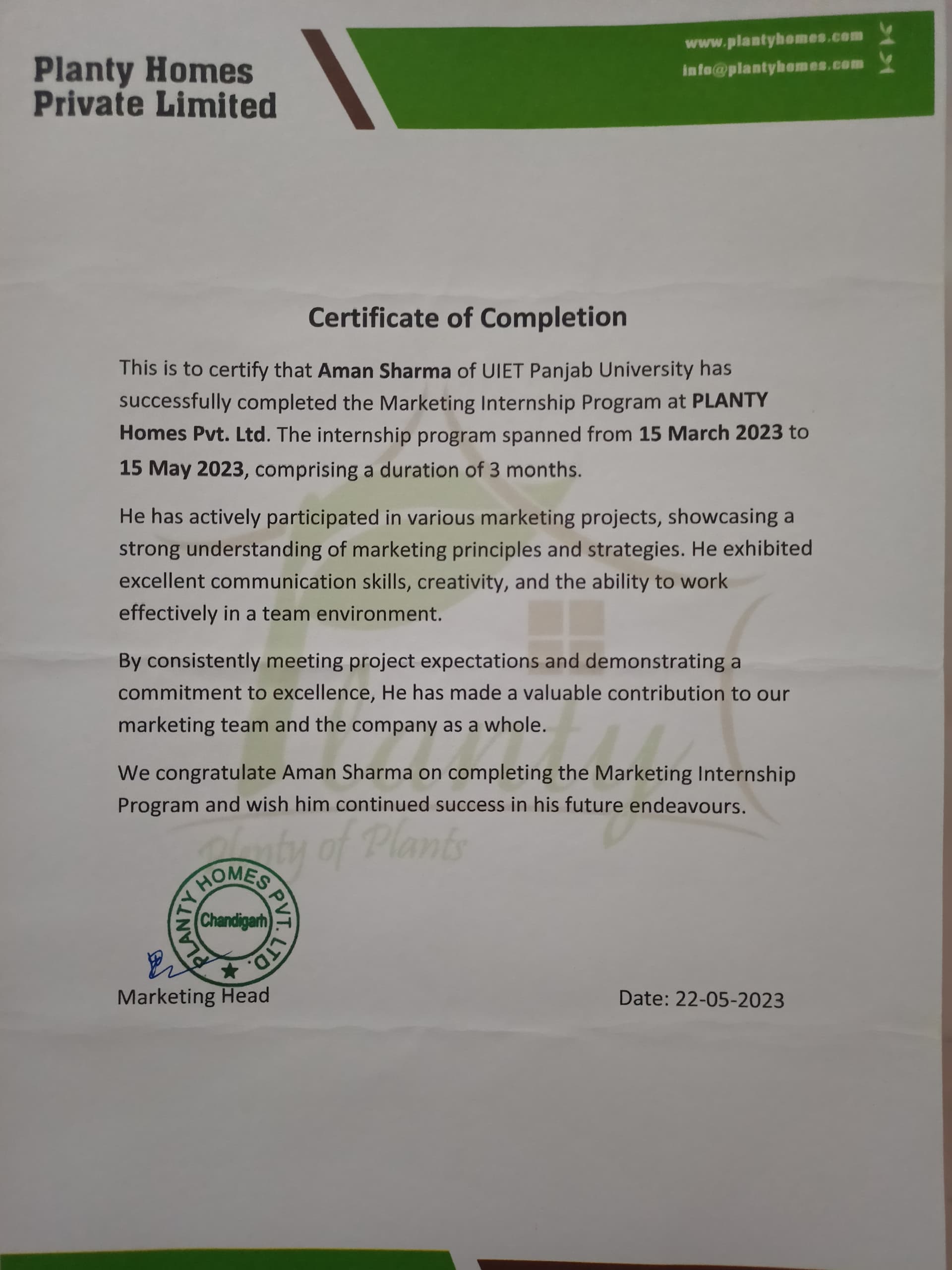 Certificate 3